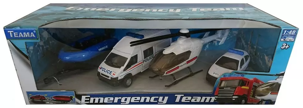 Teama Toys, Полицейские спасательные машины, 4 шт.