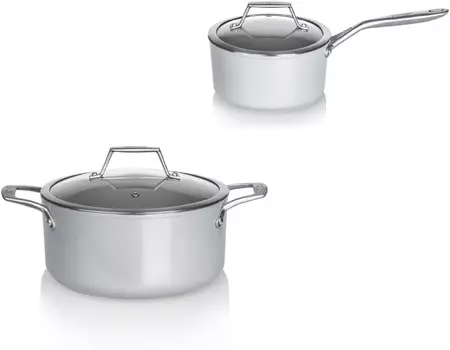 TECHEF — Коллекция Cera Terra, керамическая суповая кастрюля с антипригарным покрытием и стеклянной крышкой (керамика снаружи и внутри, не содержащая ПФАС, ПТФЭ и ПФОК), производство Корея (2 + 5 кварты)