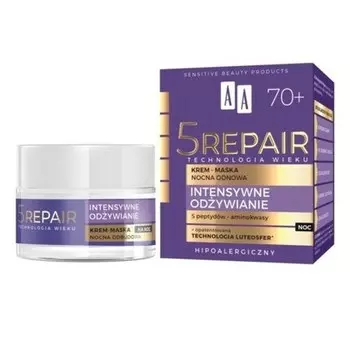Technologia Wieku 5Repair 70+ Ночной крем-маска Восстанавливающий 50мл AA Markenlos