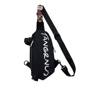 Techson Сумка-слинг из нейлоновой ткани, обычная, унисекс, черная/белая