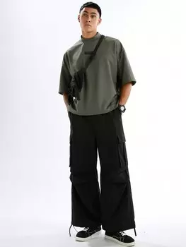 Techy Футболка с короткими рукавами, регулярно носится, подходит на все случаи жизни, облегающая, трикотажная ткань, однотонная, для мужчин Manfinity, серый