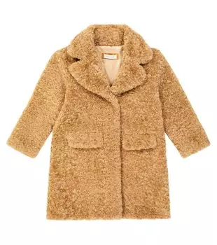 Тедди-пальто Monnalisa, бежевый