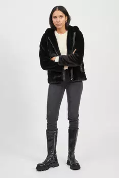 Тедди-пальто Object, черный