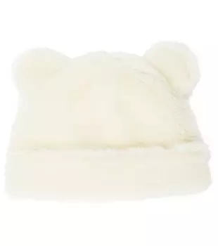 Тедди-шапка из альпаки, льна и шелка Max Mara Kids, белый
