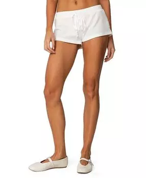 Тедди Уоффл Шорты Edikted, белый