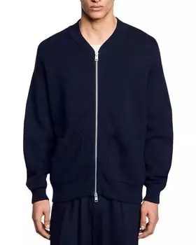 Тедди вязаный жакет Sandro, синий