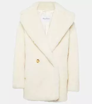 Тедди-жакет espero из альпаки, шерсти и шелка Max Mara, белый