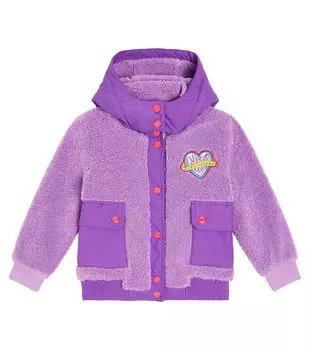 Тедди-жакет с капюшоном Marc Jacobs Kids, фиолетовый