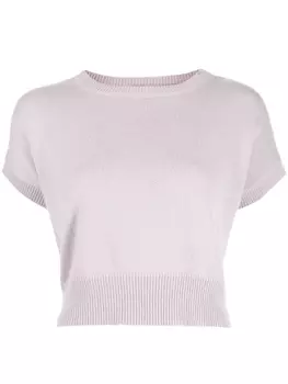 Teddy Cashmere укороченный кашемировый джемпер Genova без рукавов, серый