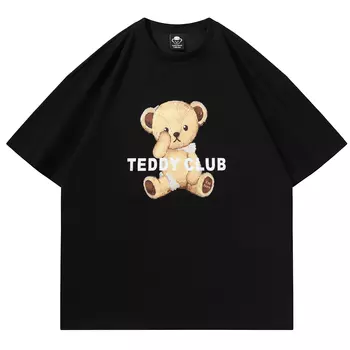 Teddy Collection Футболка унисекс Teddy Bear Collection, Парный комплект (черный и белый)