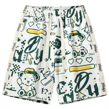 Teddy Collection Повседневные шорты унисекс из коллекции Teddy Bear Collection, Белый (случайная футболка с короткими рукавами в подарок)