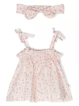 TEDDY & MINOU комплект из платья и повязки на голову с принтом, розовый