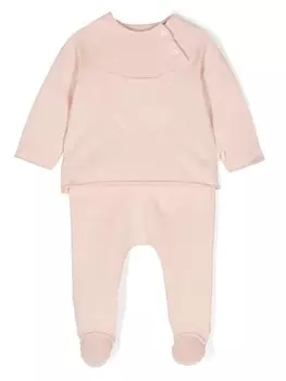 TEDDY & MINOU комплект из топа и брюк с вышивкой, розовый