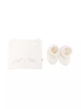 TEDDY & MINOU набор вязаных шапок, белый