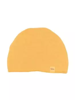 TEDDY & MINOU шапка бини с нашивкой-логотипом, желтый