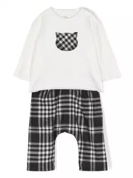 TEDDY & MINOU спортивный костюм в клетку, белый