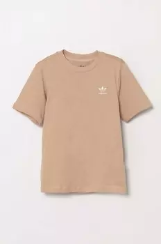 Tee детская хлопковая футболка adidas Originals, бежевый