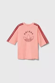 TEE детская хлопковая футболка adidas Originals, розовый