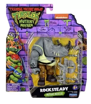 Teenage Mutant Ninja Turtles Movie Mutatnt Mayhem Базовая фигурка ROCKSTEADY BASIC figure Wojownicze wie Ninja