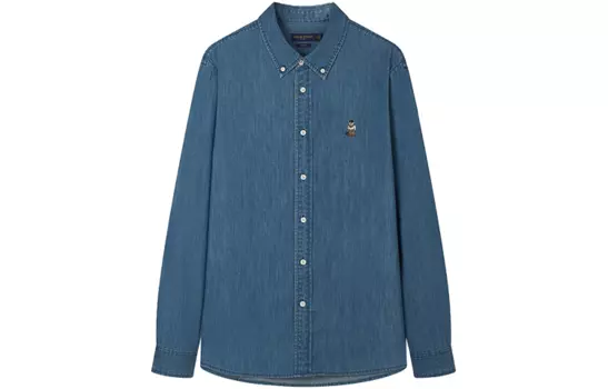 Teenie Weenie Men Мужская рубашка унисекс Teenie Weenie, Светлый Индиго