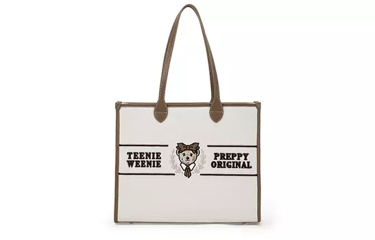 Teenie Weenie Женская сумка через плечо, Рис Белый/Коричневый