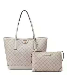 Теган 2 в 1 Сумка-тоут Nine West, коричневый/бежевый