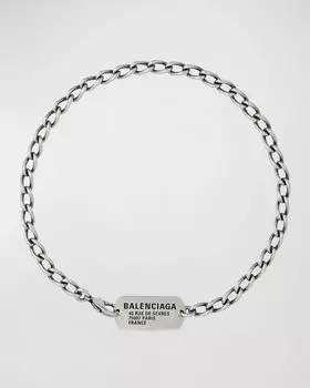Теги колье Balenciaga, цвет 0911 Antique Silver