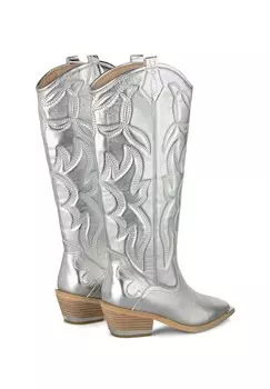 Техасские/байкерские ботинки BORDADOS Alma en Pena, посеребренный