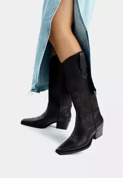 Техасские/байкерские ботинки PULL&BEAR, крапчатый черный