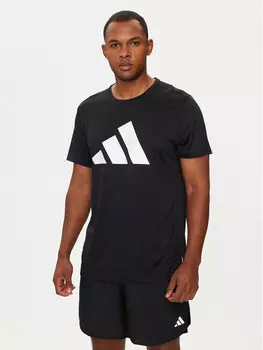 Техническая футболка стандартного кроя Adidas, черный