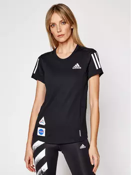 Техническая футболка стандартного кроя Adidas, черный