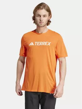 Техническая футболка стандартного кроя Adidas, оранжевый