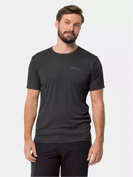 Техническая футболка стандартного кроя Jack Wolfskin, черный