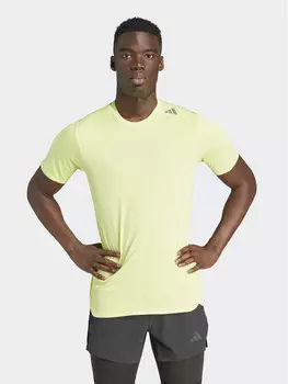 Техническая футболка узкого кроя Adidas, зеленый