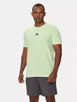 Техническая футболка узкого кроя Adidas, зеленый