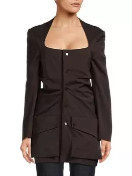 Техническая куртка карго Squareneck Bottega Veneta, цвет Chocolate