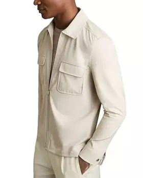 Техническая куртка на молнии Overshirt REISS, слоновая кость/кремовый