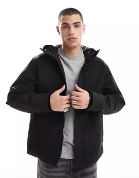 Техническая парка с утепленной подкладкой черного цвета Jack & Jones