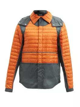 Техническая рубашка chrysemys со стегаными вставками Moncler, оранжевый