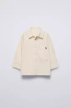 Техническая рубашка ZARA, экрю