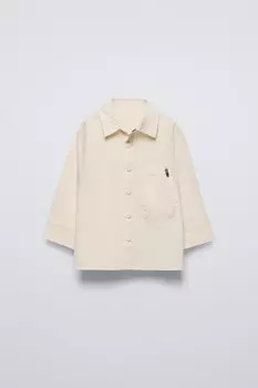 Техническая рубашка ZARA, экрю