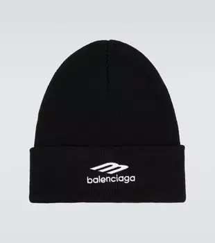 Техническая шапка с логотипом Balenciaga, черный