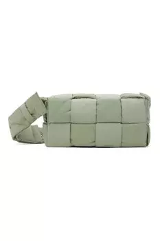 Техническая сумка с мягкой вставкой Cassette Bottega Veneta, цвет new sauge