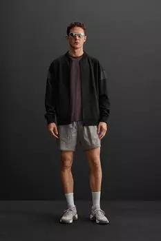 Техническая толстовка на молнии ZARA, черный