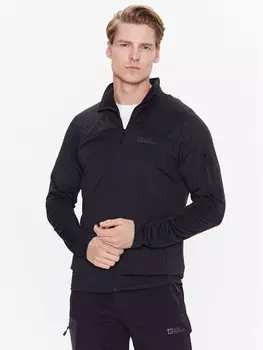 Техническая толстовка стандартного кроя Jack Wolfskin, черный