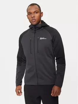 Техническая толстовка стандартного кроя Jack Wolfskin, серый