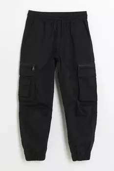 Технические брюки карго для мальчиков River Island, черный