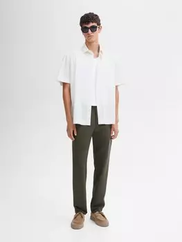 Технические брюки с поясом Massimo Dutti, хаки