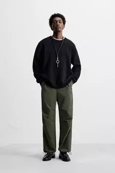 Технические парашютные брюки ZARA, хаки