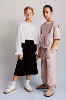 Технические парашютные брюки ZARA, розовый
